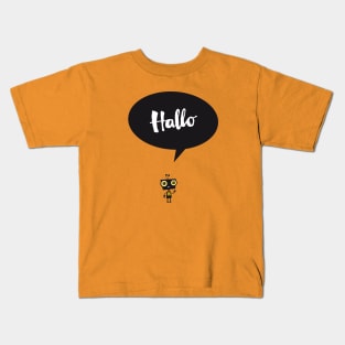 Little robot with speech bubble and typography Kids T-Shirt